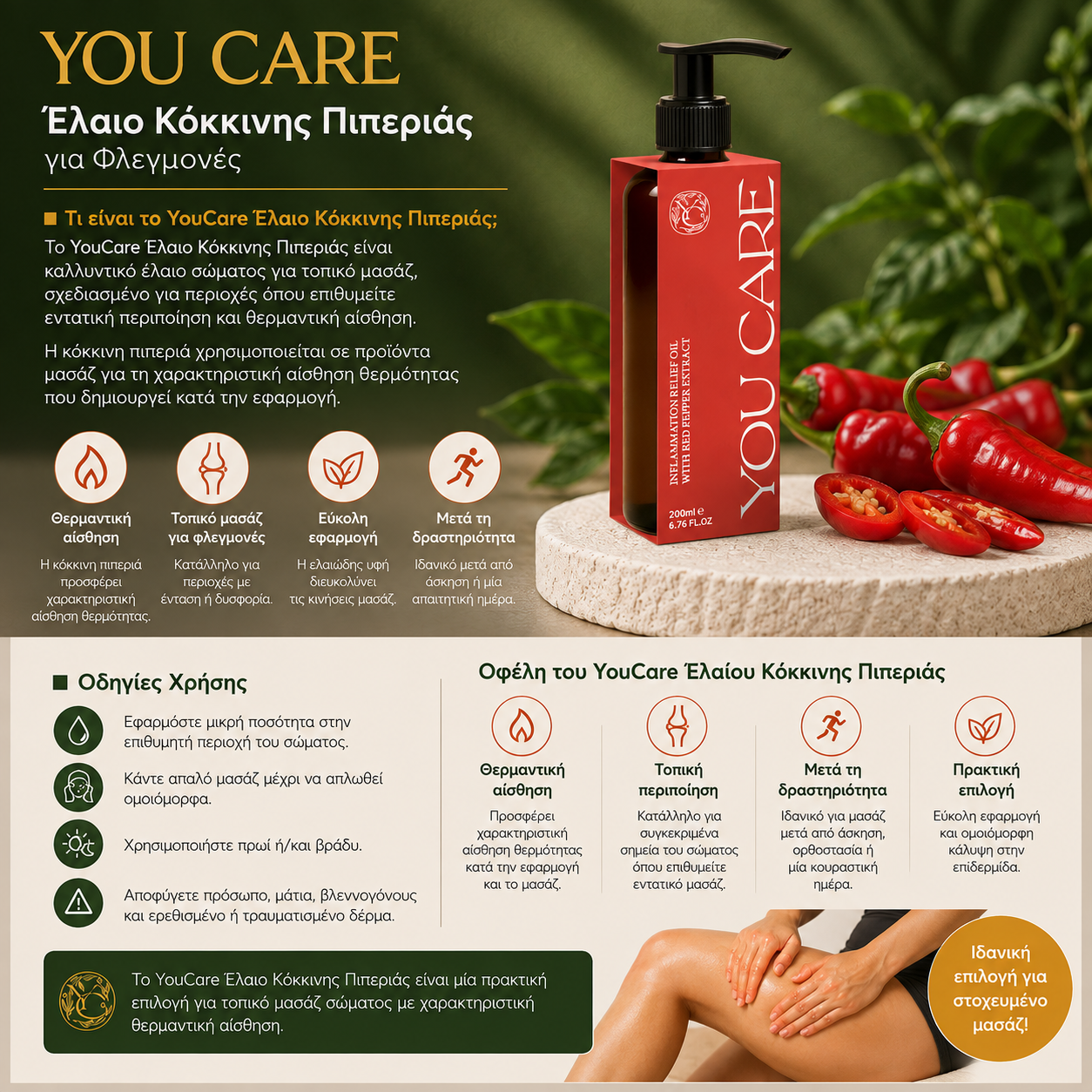 YouCare Έλαιο Κόκκινης Πιπεριάς 200ml