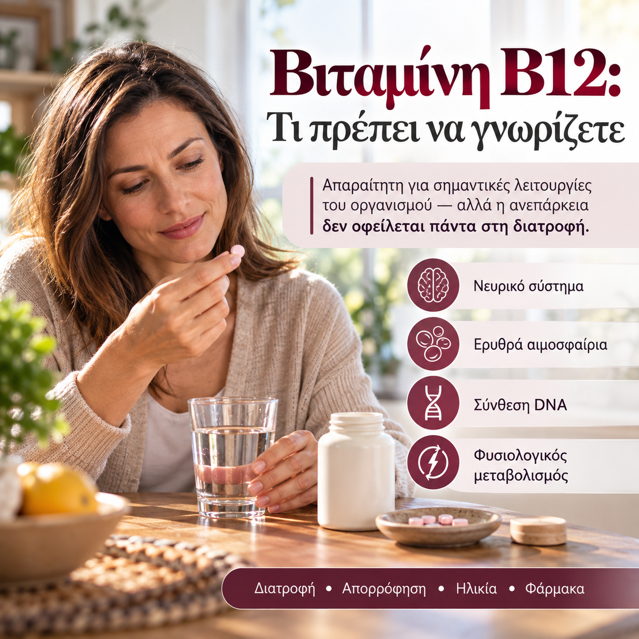 Συμπτώματα και έλεγχος πιθανής έλλειψης βιταμίνης B12